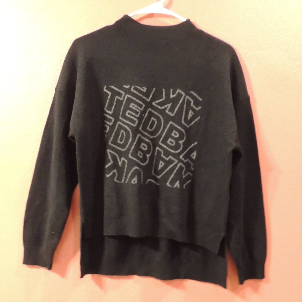 Ted Baker Sweater London Woman Size 1 Black Warm Outdoor Long Sleeve Sweater